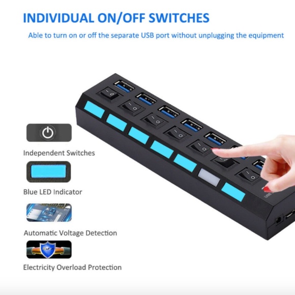 4/7 Port USB 3.0 High Speed HUB Splitter Box - Picture 12 of 12